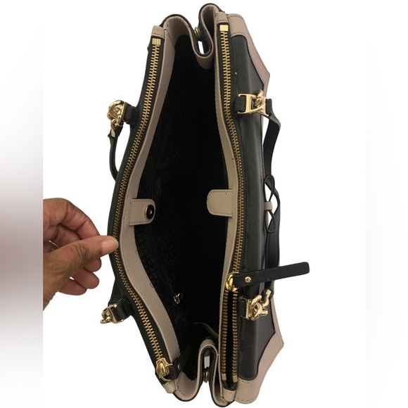 Kate Spade Hazel Court Mason Lacey Black and Gray Bow Handbag Tote Bag - Picture 9 of 12